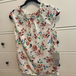 Daniel Rainn Breanne Ruffle Detail Textured Blouse